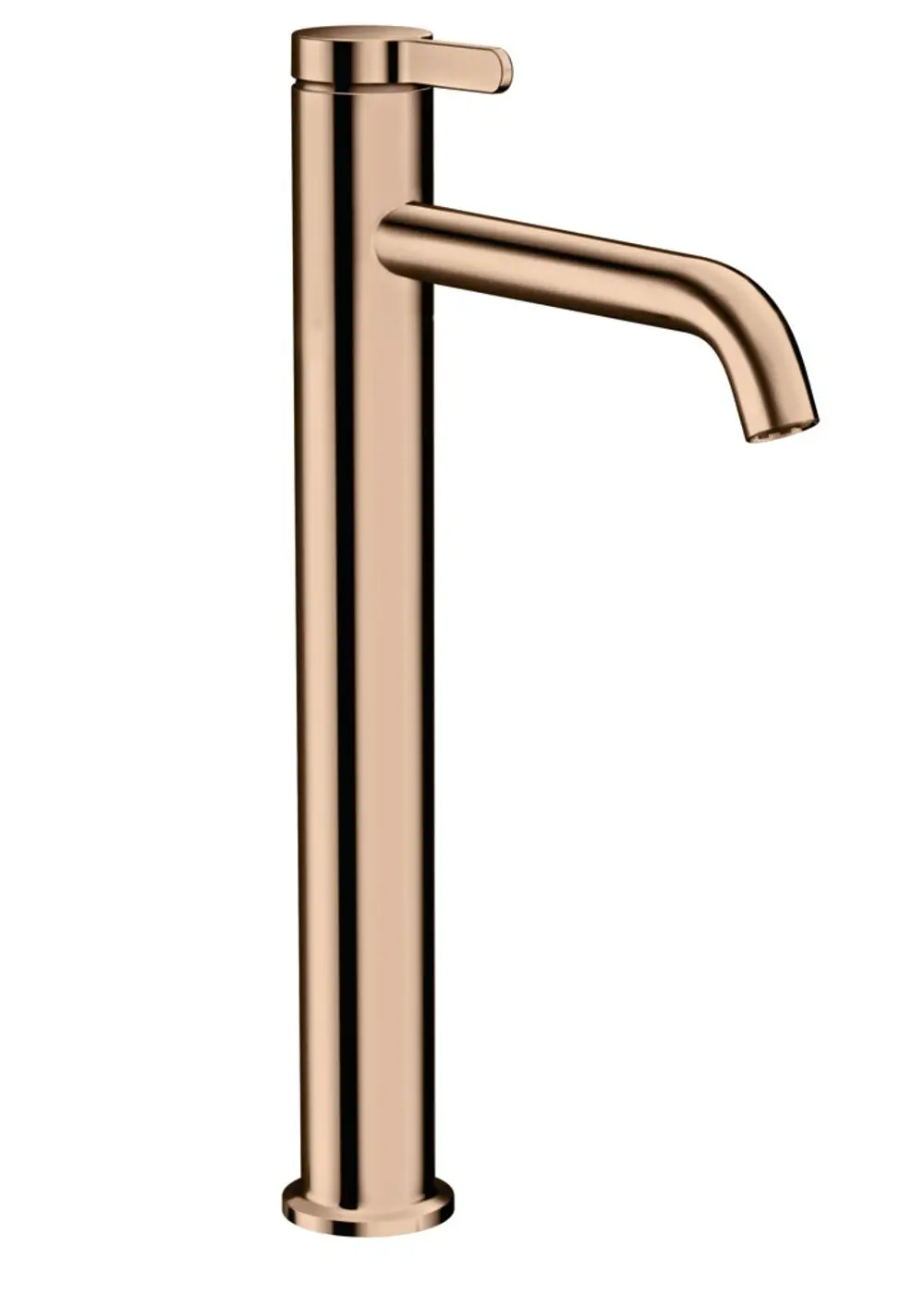 Ein Einhebel-Waschtischmischer mit Hebelgriff, gefertigt von AXOR, in der Oberfläche Polished Red Gold, geeignet für Aufsatzwaschtische.